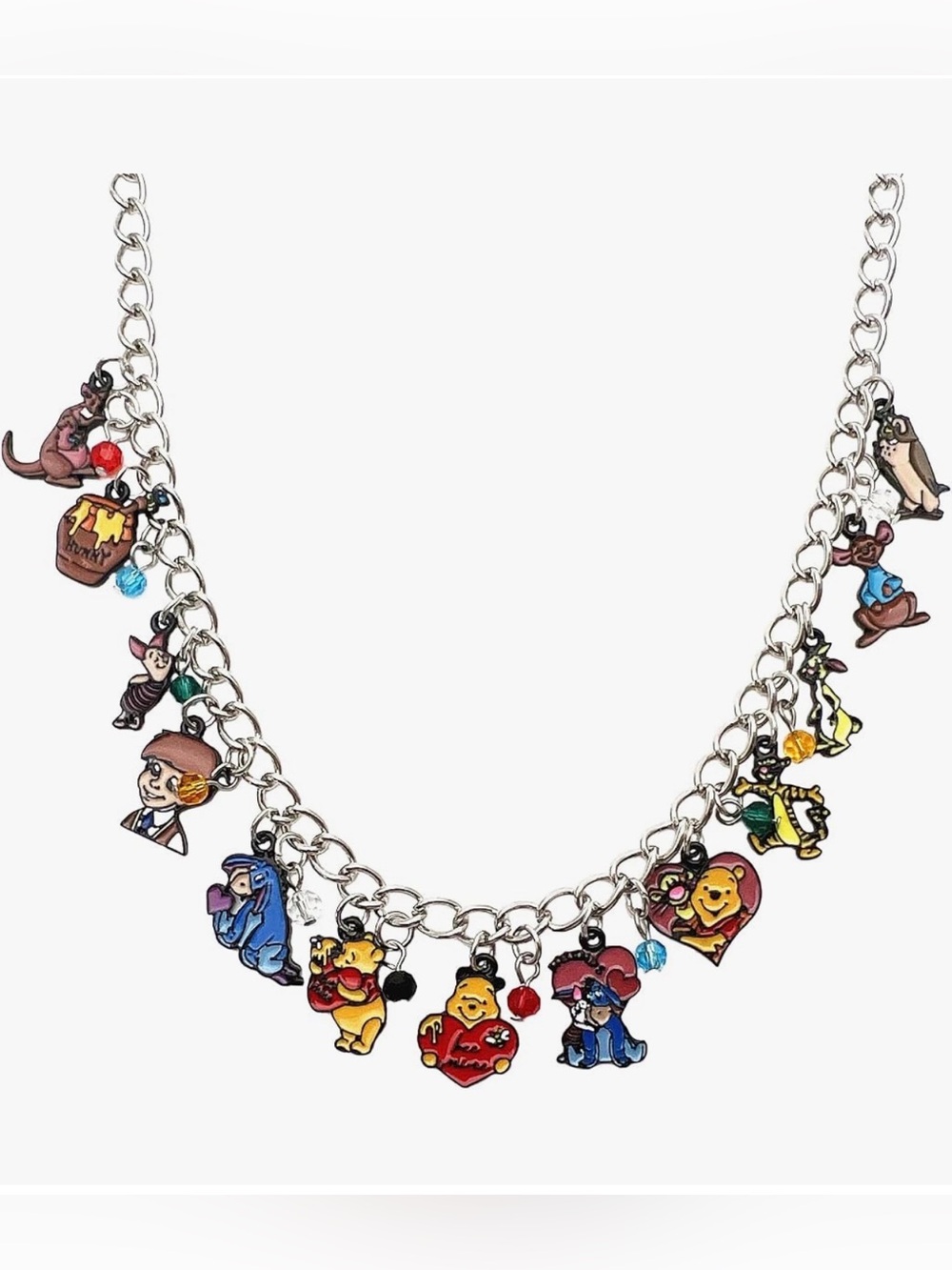 Disney Winnie the Pooh Character Charm Necklace Chain 22in + 2in Extension